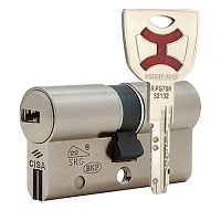 Циліндр CISA AP4 S 60 (30*30) нікель матовий 3 ключі